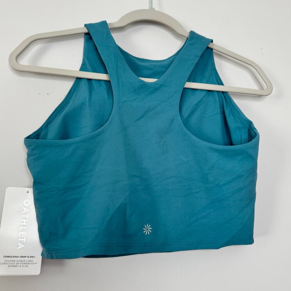 Athleta Cropped Tank Top Teal Racerback Training Women Size M NWT - Picture 4 of 7